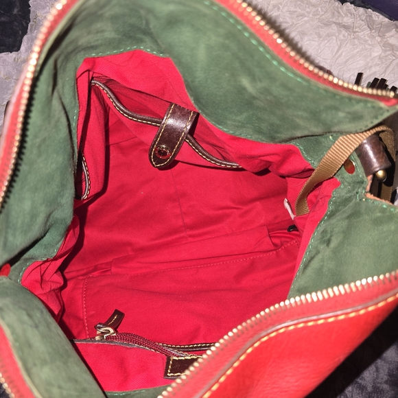 Dooney & Bourke Red Leather Florentine Large Sachel - Picture 9 of 12